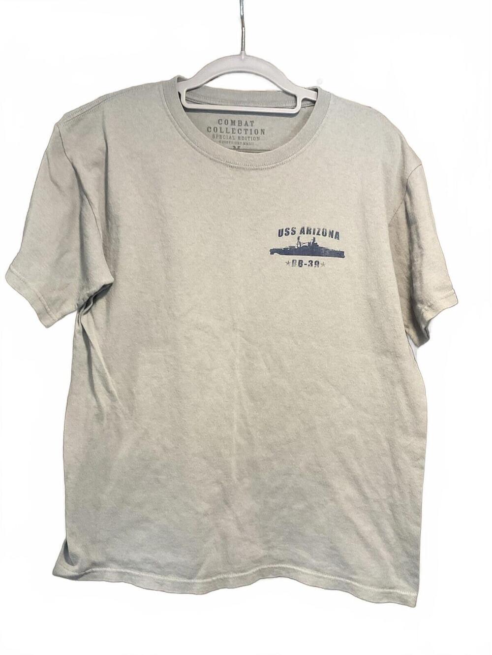 Combat Collection Special Edition USS Arizona BB-39 Mens Short Sleeve T Size M